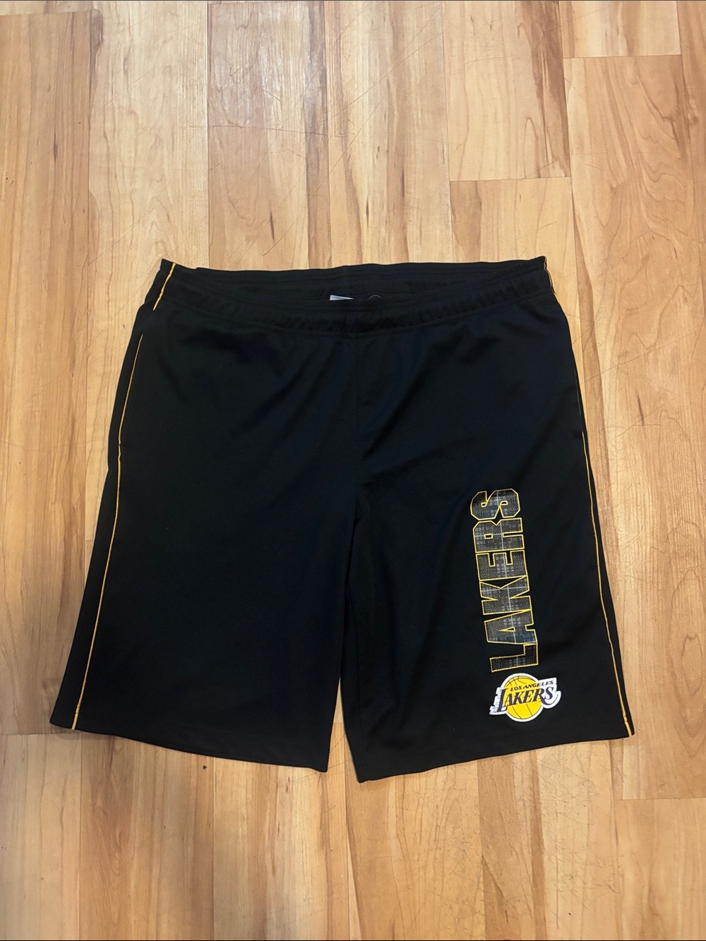 NBA Los Angeles Lakers Black and Gold Athletic Shorts